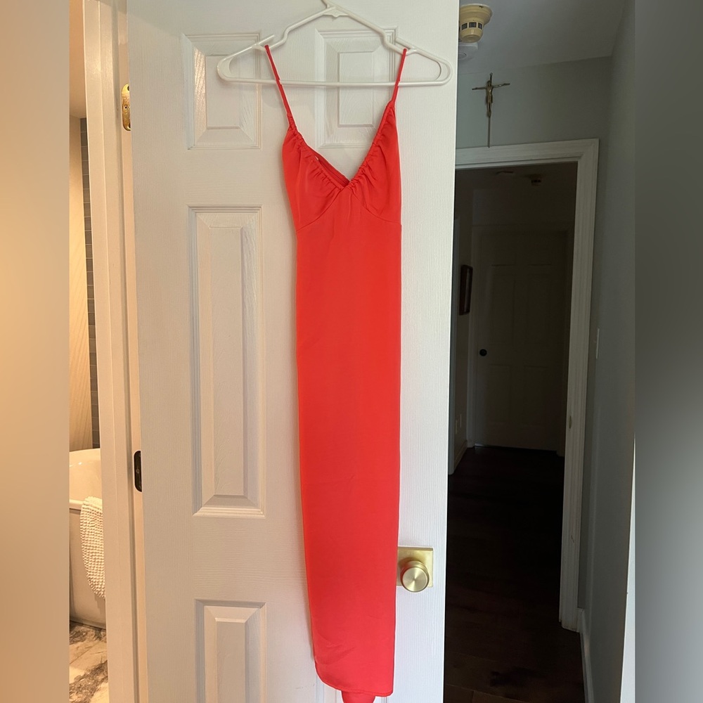 A New Day Halter Tie Dress Coral Size Medium